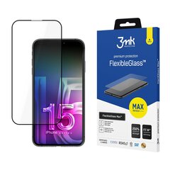 Защитное стекло для телефона Apple iPhone 15 Pro - 3mk FlexibleGlass Max™ screen protector цена и информация | Ekraani kaitsekiled | kaup24.ee