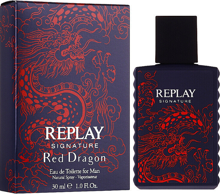 Tualettvesi Replay Signature Red Dragon Man EDT meestele, 30 ml цена и информация | Meeste parfüümid | kaup24.ee