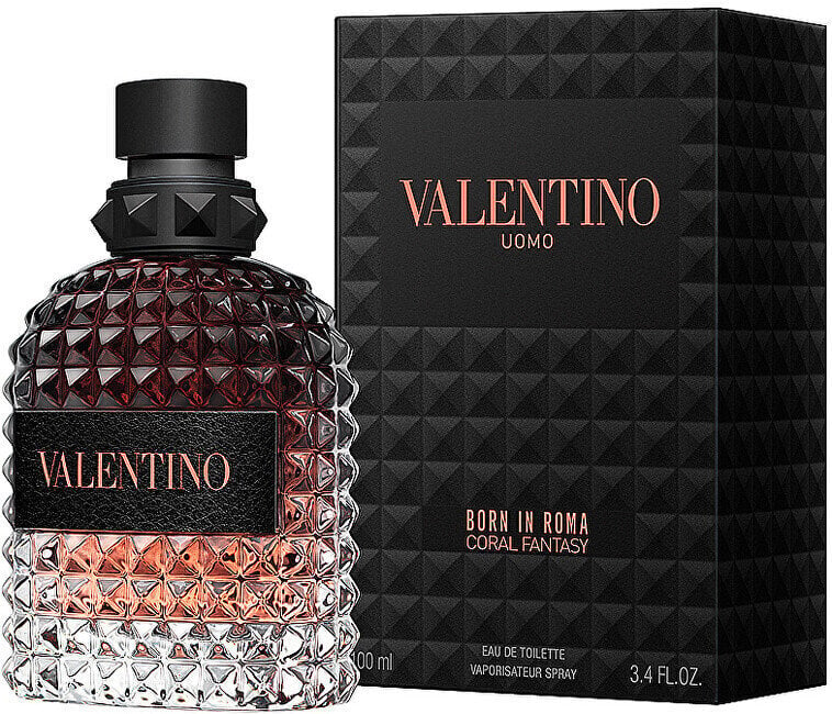 Tualettvesi Valentino Uomo Born In Roma Coral Fantasy EDT meestele, 100 ml цена и информация | Meeste parfüümid | kaup24.ee