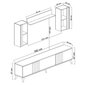 Elutoa mööblikomplekt, Asir, TV-alus 180 x 30 x 47 cm, diivanilaud 90 x 39 x 40 cm, must ja kuldne цена и информация | Sektsioonid | kaup24.ee