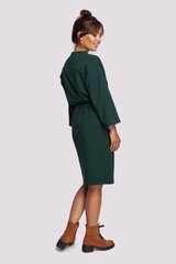 B238 Платье с высоким воротником и карманами - оливковое цена и информация | Платья | kaup24.ee