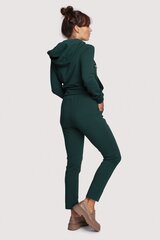 B243 Брюки с отстрочкой по штанинам - темно-зеленые цена и информация | Женские брюки | kaup24.ee