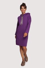 B238 Платье с высоким воротником и карманами - фиолетовое цена и информация | Платья | kaup24.ee