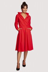 B245 Расклешенное платье с капюшоном - красное цена и информация | Платья | kaup24.ee