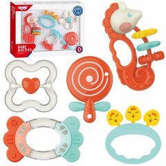 Sensoorsete närimis- ja kõristite komplekt Woopie, 5 tk hind ja info | Imikute mänguasjad | kaup24.ee