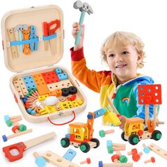 Puidust tööriistade komplekt цена и информация | Игрушки для мальчиков | kaup24.ee
