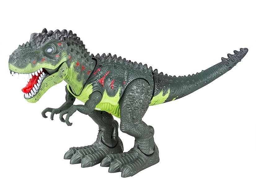 Kõndiv dinosaurus Tyrannosaurus Rex, roheline цена и информация | Poiste mänguasjad | kaup24.ee