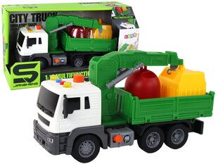 Mänguasja prügiauto kraanaga ja heliefektidega, roheline hind ja info | Poiste mänguasjad | kaup24.ee