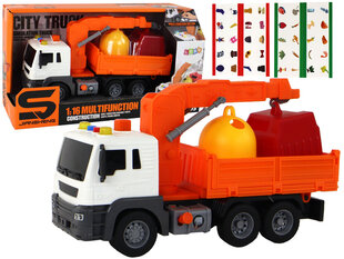 Kraana ja heliefektidega veoauto, oranž hind ja info | Poiste mänguasjad | kaup24.ee