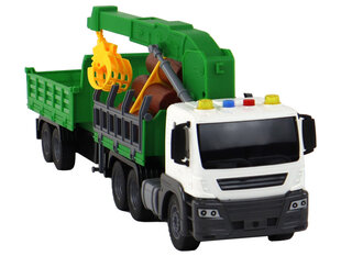 Kraana ja heliefektidega veoauto, roheline hind ja info | Poiste mänguasjad | kaup24.ee