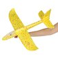 Vahtpolüstüroolist lendav lennuk, 8LED, 48x47cm, kollane hind ja info | Poiste mänguasjad | kaup24.ee