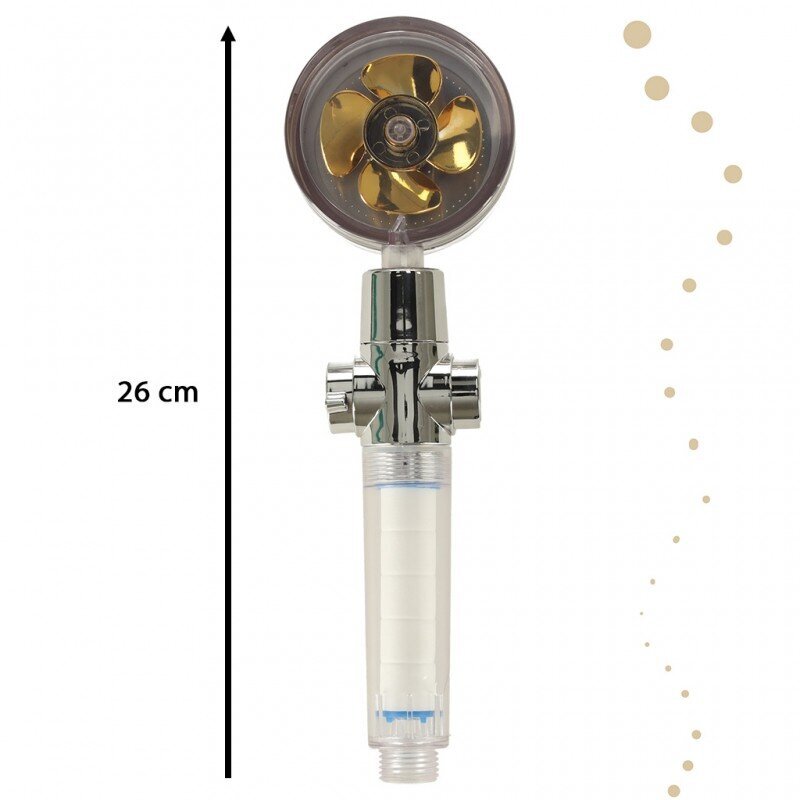 Käsidušš turbiinventilaatoriga, kuldset värvi hind ja info | Vannitoa sisustuselemendid ja aksessuaarid | kaup24.ee