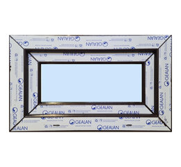 Avatav PVC aken 698*439 Schokobraun/valge Arutech цена и информация | Пластиковые окна | kaup24.ee