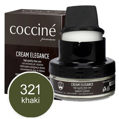 Крем для натуральной кожи с губкой - Coccine Cream Elegance (цвета хаки ), 50 мл цена и информация | Уход за одеждой и обувью | kaup24.ee