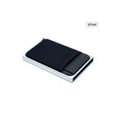 Алюминиевый тонкий кошелек Rfid Card Case Silver 796678 цена и информация | Женские кошельки, держатели для карточек | kaup24.ee