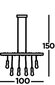 Searchlight rippvalgusti Barn 4876-6BR hind ja info | Rippvalgustid | kaup24.ee