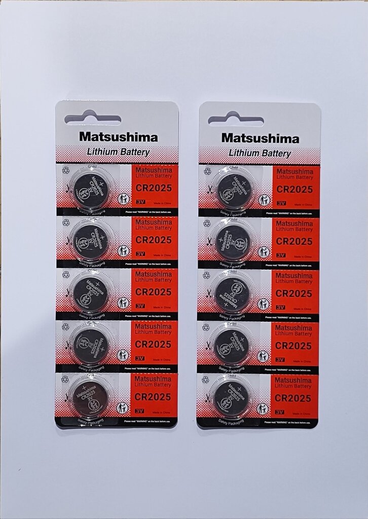 Patareid Matsushima CR2025, 10tk цена и информация | Patareid | kaup24.ee