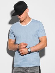 однотонная футболка s1385 - светло-голубая цена и информация | Мужские футболки | kaup24.ee