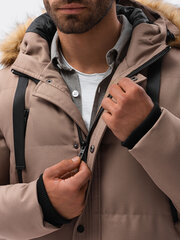 зимняя куртка c514 - бежевая цена и информация | Мужские куртки | kaup24.ee