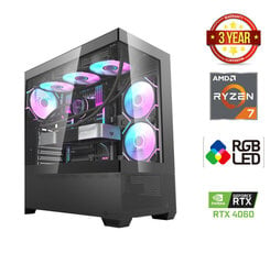 GAMER Ryzen 7 7800X3D 32GB 1TB SSD 1TB HDD RTX 4060 Windows 11 hind ja info | Lauaarvutid | kaup24.ee