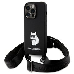 Karl Lagerfeld KLHCP15LSCBSCNK iPhone 15 Pro 6.1" hardcase czarny|black Crossbody Silicone Choupette цена и информация | Чехлы для телефонов | kaup24.ee