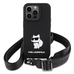 Karl Lagerfeld KLHCP15LSCBSCNK iPhone 15 Pro 6.1" hardcase czarny|black Crossbody Silicone Choupette цена и информация | Чехлы для телефонов | kaup24.ee