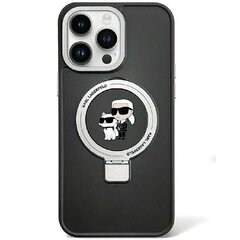 Karl Lagerfeld KLHMP15SHMRSKCK iPhone 15 6.1" czarny|black hardcase Ring Stand Karl&Choupettte MagSafe цена и информация | Чехлы для телефонов | kaup24.ee