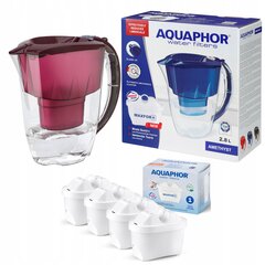 Veefilter - kann Aquaphor 2,8l, Cherry +4 filtrit hind ja info | Köögitarbed | kaup24.ee