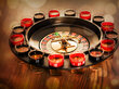 Mängupeo rulett joogiklaasidega, 16 tk цена и информация | Muud kingitused | kaup24.ee