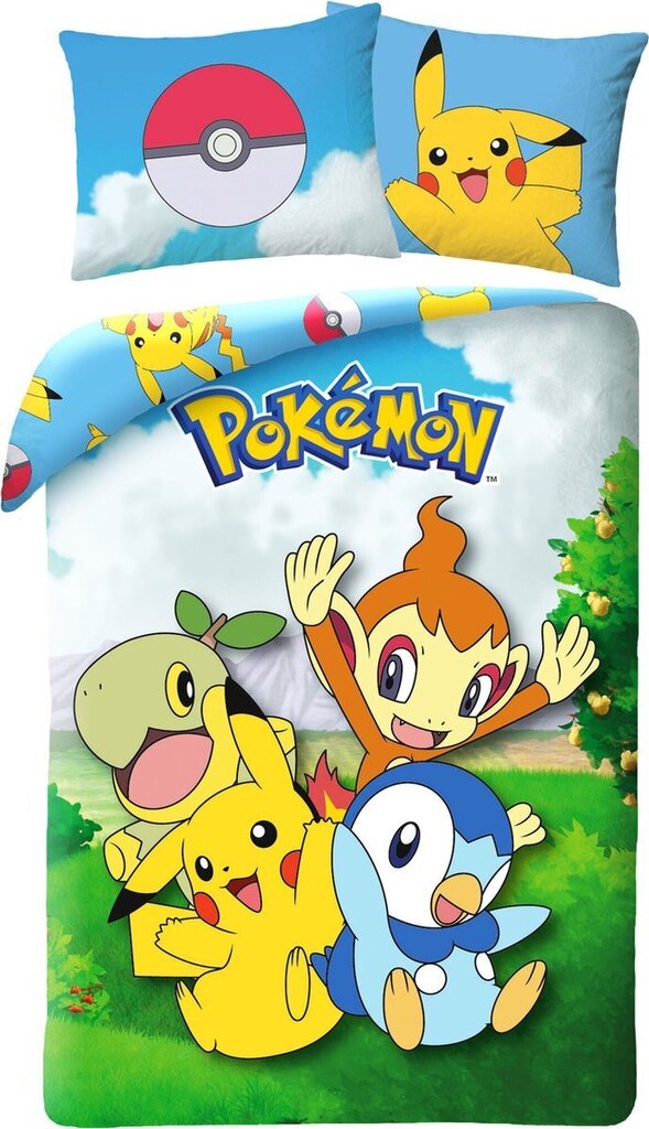 Laste voodipesukomplekt Pokemon 140x200+70x90, 2-osaline hind ja info | Beebide ja laste voodipesu | kaup24.ee