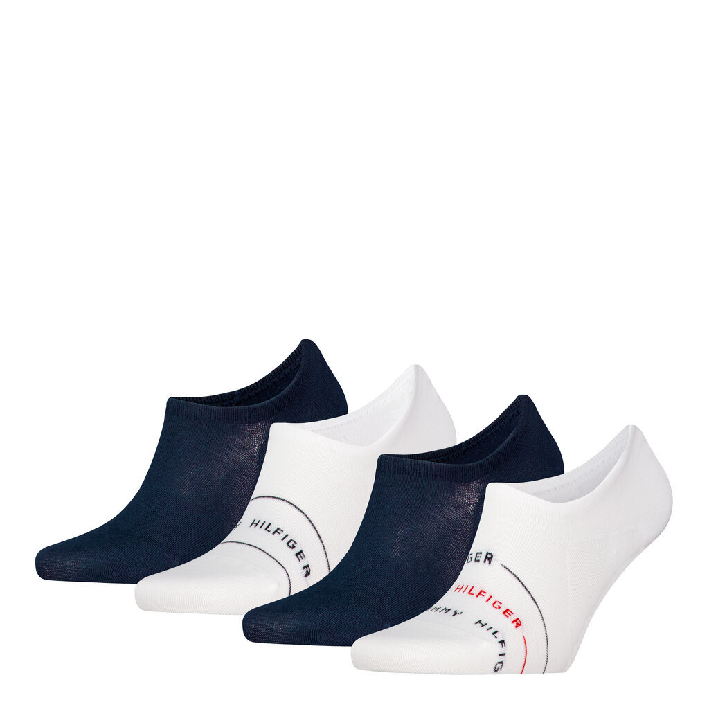 Tommy Hilfiger meeste sokid 4pk kinkekarbis, valge-must hind ja info | Meeste sokid | kaup24.ee