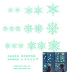 Staatiline aknakleebis/seinakleebis, helendavad lumehelbed hind ja info | Jõulukaunistused | kaup24.ee