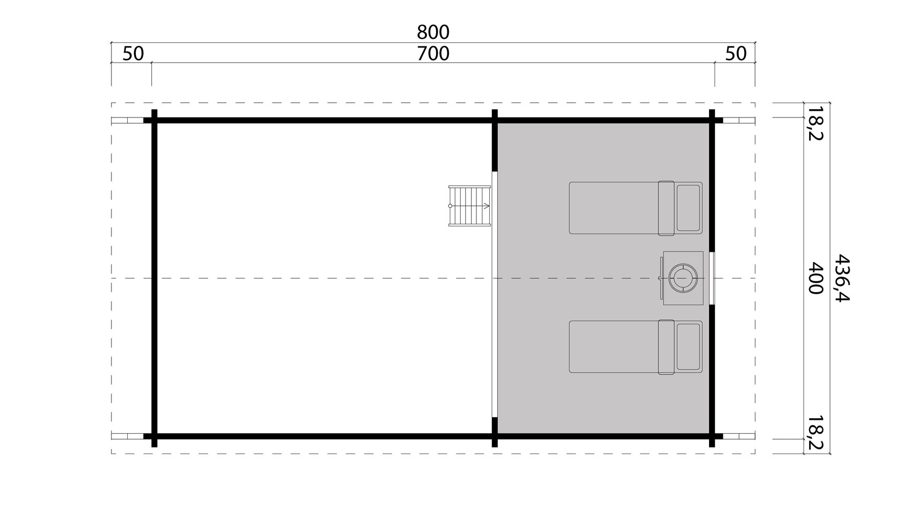 Freespalksuvila Mai 36,6 m² 70 mm freespalgist ja magamiskorrusega hind ja info | Kuurid ja aiamajad | kaup24.ee