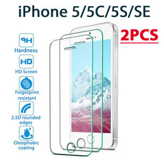 Kaitseklaas PRO+ 9H Tempered Glass Screen Protector (2pcs pack) jaoks Apple iPhone 5/5C/5S/SE hind ja info | Ekraani kaitsekiled | kaup24.ee