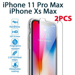 Защитное стекло PRO+ 9H Tempered Glass Screen Protector (2pcs pack) для Apple iPhone XS Max/11 Pro Max 6.5inch цена и информация | Защитные пленки для телефонов | kaup24.ee