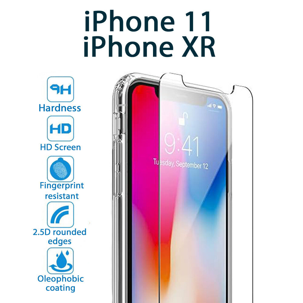 Kaitseklaas PRO+ 9H Tempered Glass Screen Protector, Apple iPhone XR/11 6.1inch hind ja info | Ekraani kaitsekiled | kaup24.ee