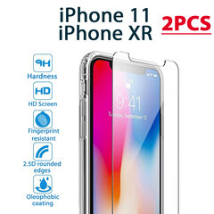 Защитное стекло PRO+ 9H Tempered Glass Screen Protector (2pcs pack) для Apple iPhone 11/XR 6.1inch цена и информация | Защитные пленки для телефонов | kaup24.ee