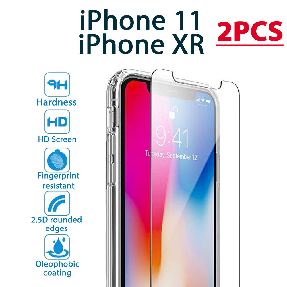 Kaitseklaas PRO+ 9H Tempered Glass Screen Protector, Apple iPhone XR/11 6.1inch, 2 tk hind ja info | Ekraani kaitsekiled | kaup24.ee