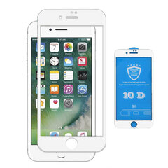 Kaitseklaas 10D PRO+ 9H Tempered Glass Screen Protector, Apple iPhone 7/8, valge hind ja info | Ekraani kaitsekiled | kaup24.ee