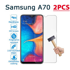 Kaitseklaas PRO+ 9H Tempered Glass Screen Protector, Samsung Galaxy A70, 2 tk hind ja info | Ekraani kaitsekiled | kaup24.ee