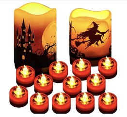 Honoson LED Halloweeni küünlad, 14 tk. hind ja info | Peokaunistused | kaup24.ee
