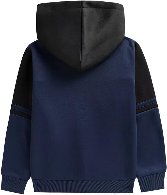 JACKETOWN kapuutsiga laste pullover, sini-must цена и информация | Poiste kampsunid, vestid ja jakid | kaup24.ee