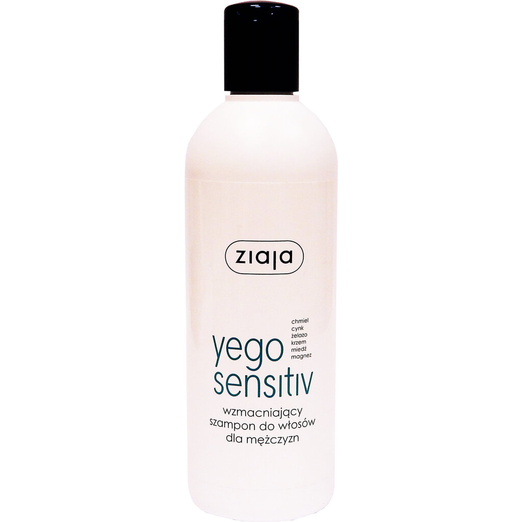 Tugevdav šampooni Ziaja Yego Sensitiv meestele 300 ml цена и информация | Šampoonid | kaup24.ee