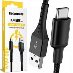 Heckermann USB - USB-C, 2 m цена и информация | Кабели и провода | kaup24.ee