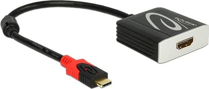 Delock 62730, USB-C/HDMI F, 0.2 m цена и информация | Kaablid ja juhtmed | kaup24.ee