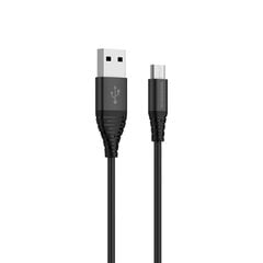 Riversong kabelis Alpha S USB - microUSB 1,0m 2,4A juodas CM32 цена и информация | Кабели для телефонов | kaup24.ee