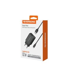 Riversong SafeKub D2 2x USB 12W + kaabel USB - microUSB AD29 + CM85 цена и информация | Зарядные устройства для телефонов | kaup24.ee