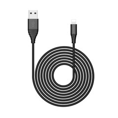 Riversong kabelis Alpha S USB - Lightning 1,0m 2,4A juodas CL32 цена и информация | Borofone 43757-uniw | kaup24.ee