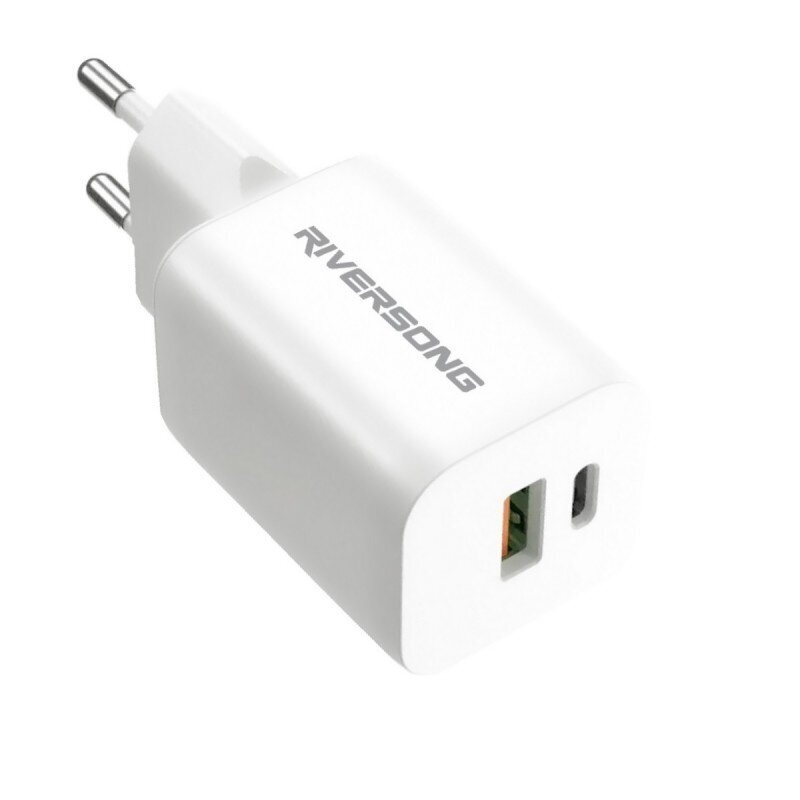 Riversong SafeKub D6 1x USB 1x USB-C 30W, AD28 цена и информация | Mobiiltelefonide laadijad | kaup24.ee