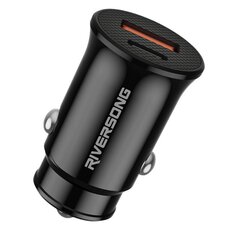 Riversong automobilinis įkroviklis Safari S9 1x USB 1x USB-C 20W black CC22 цена и информация | Зарядные устройства для телефонов | kaup24.ee